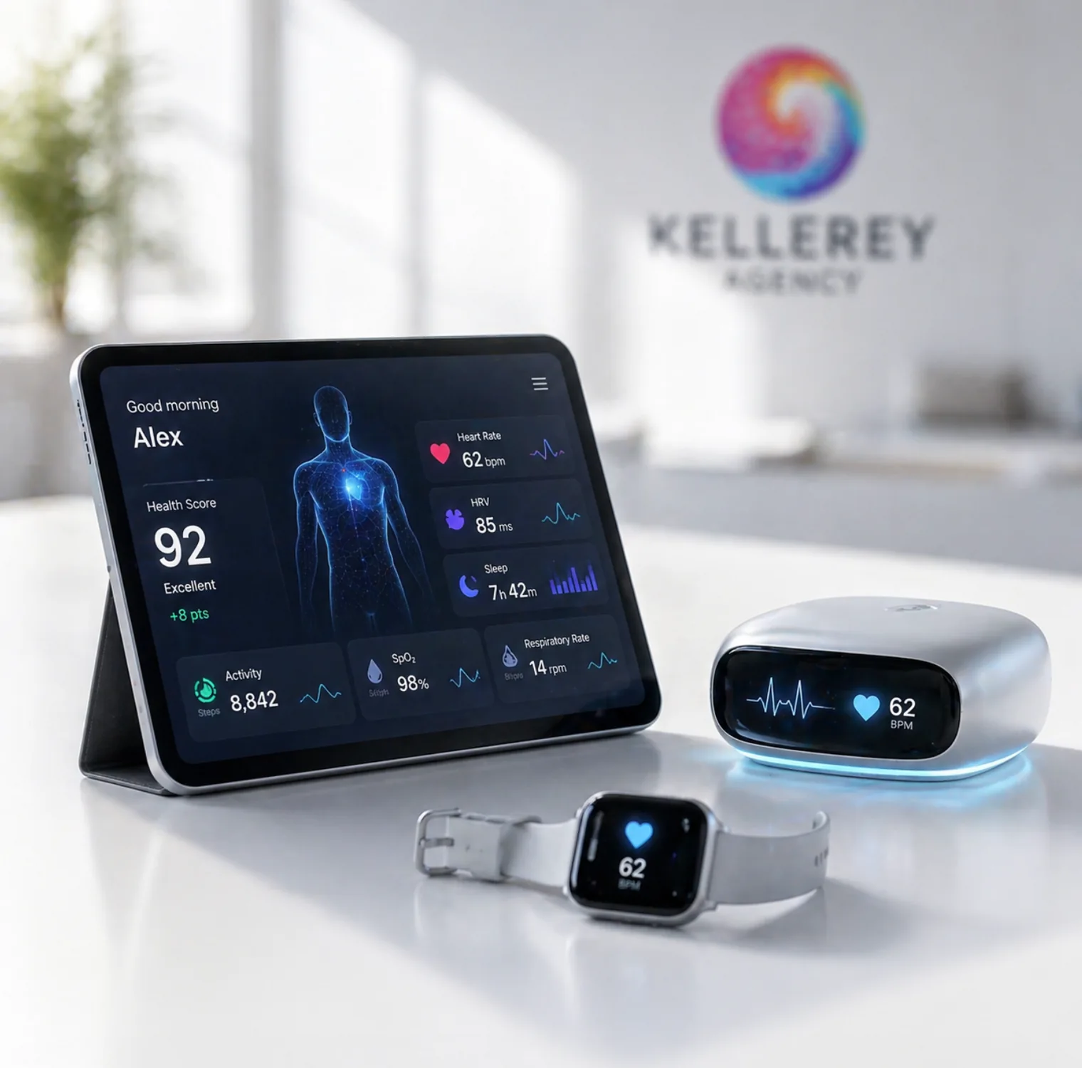 A connected healthcare technology scene with a consumer application